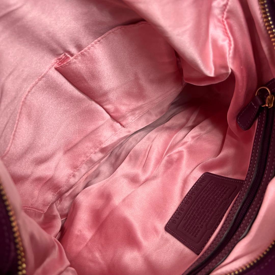 バッグ Vintage Coach Bag PatchWork Clip Suede