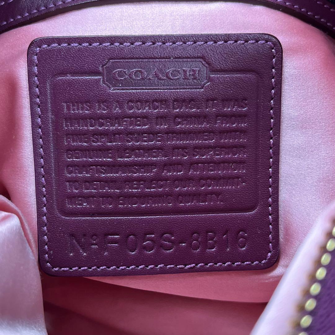 バッグ Vintage Coach Bag PatchWork Clip Suede