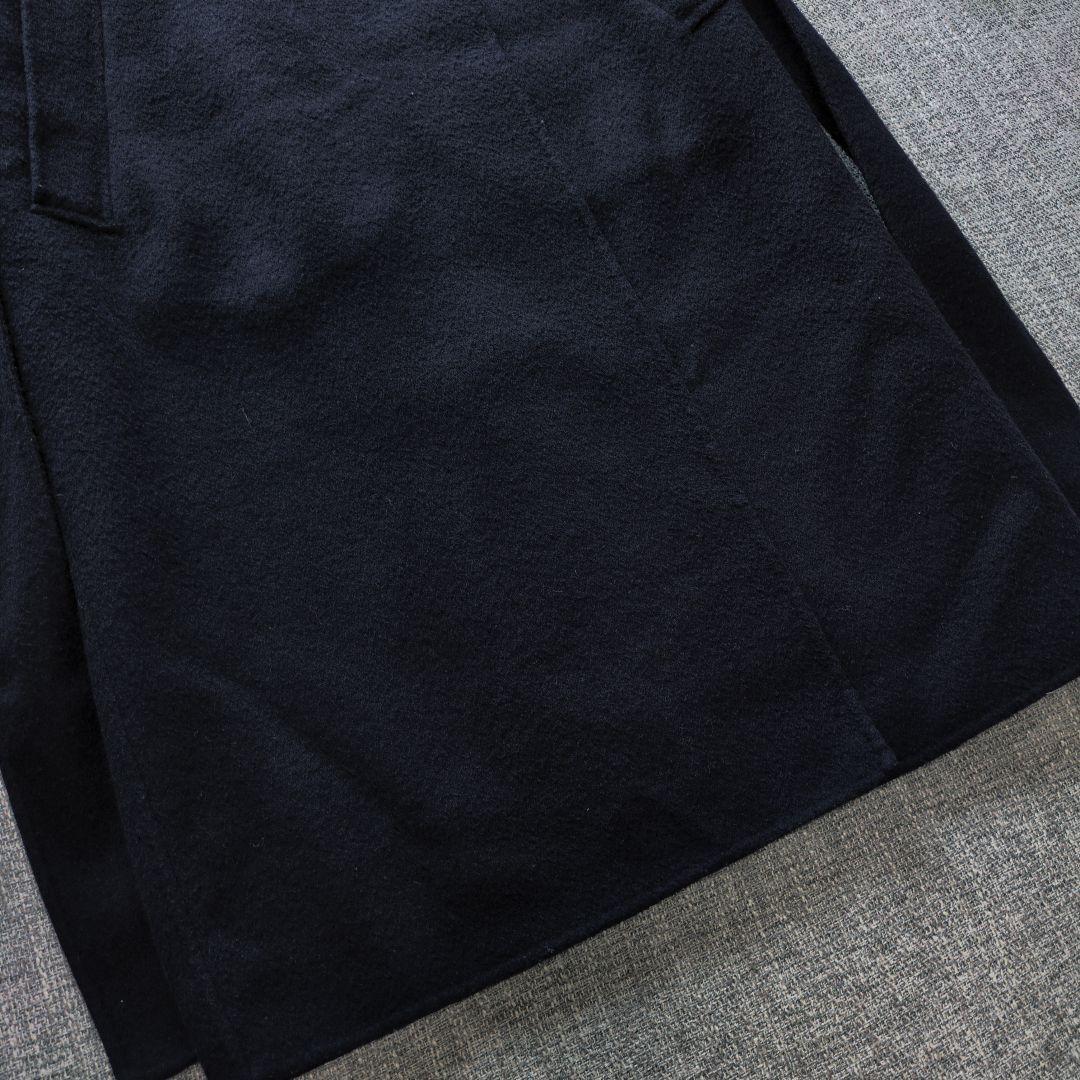 ジョゼフ　近年モデル　ウールリバーコート　ゆったり　ベルト付き　ネイビー