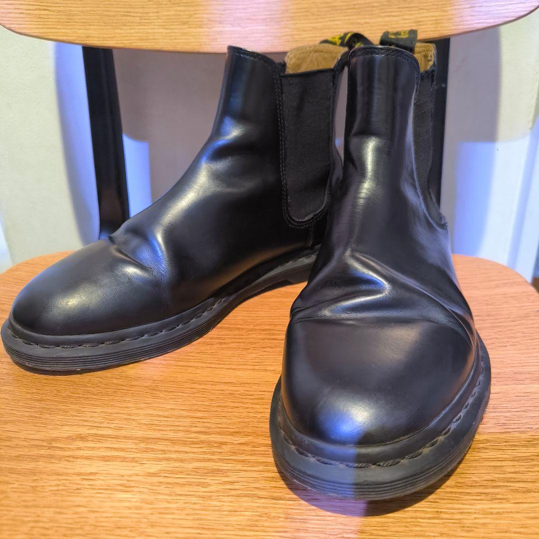 ドクターマーチン　サイドゴアブーツ　ブラック　レザー　uk7