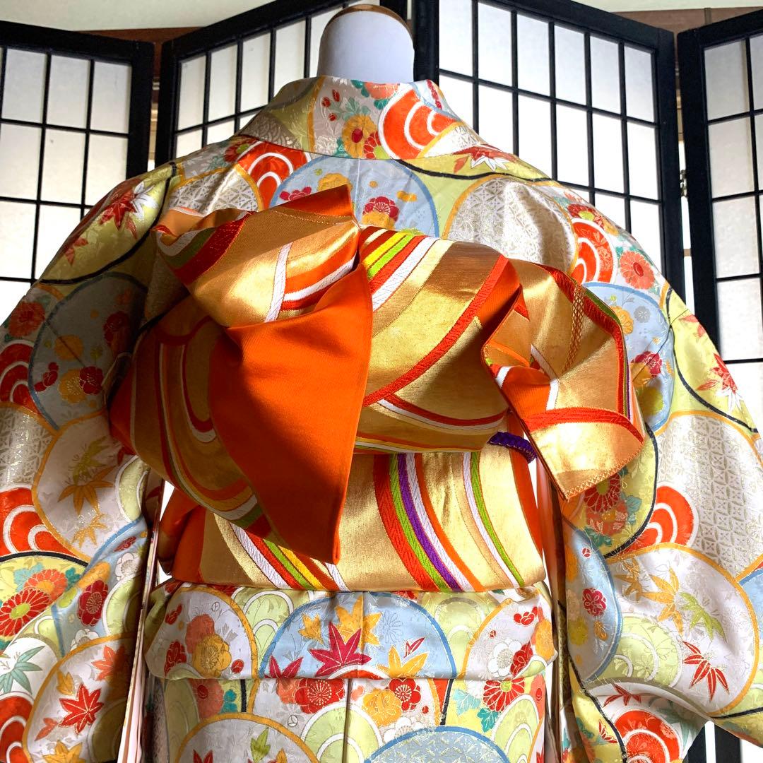 m*m様 【美品】振袖　正絹100% 5点　フルセット　身丈160cm 吉祥紋様