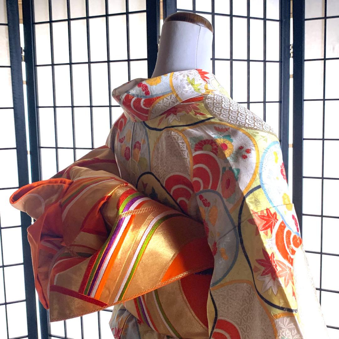 m*m様 【美品】振袖　正絹100% 5点　フルセット　身丈160cm 吉祥紋様