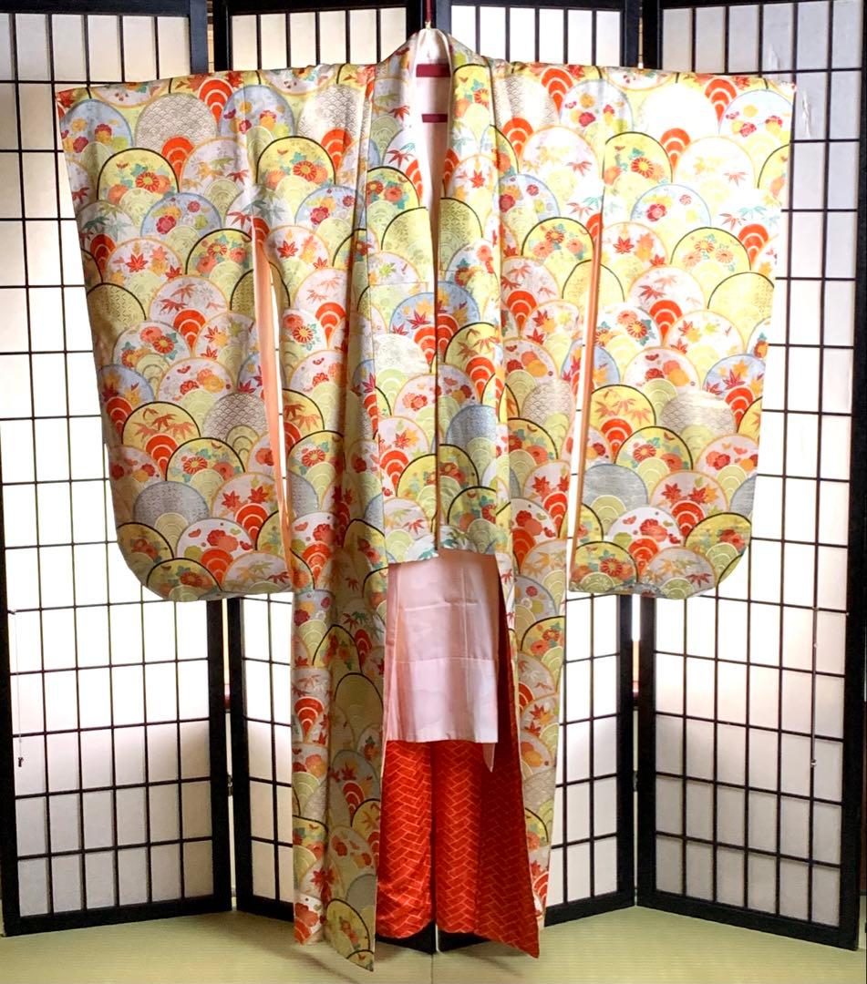 m*m様 【美品】振袖　正絹100% 5点　フルセット　身丈160cm 吉祥紋様