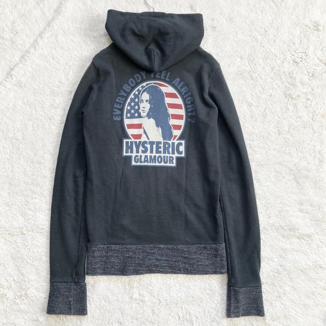 希少✨ヒステリックグラマー　パーカー　ジップ　ヒスガール　背面デカロゴ　Fサイズ