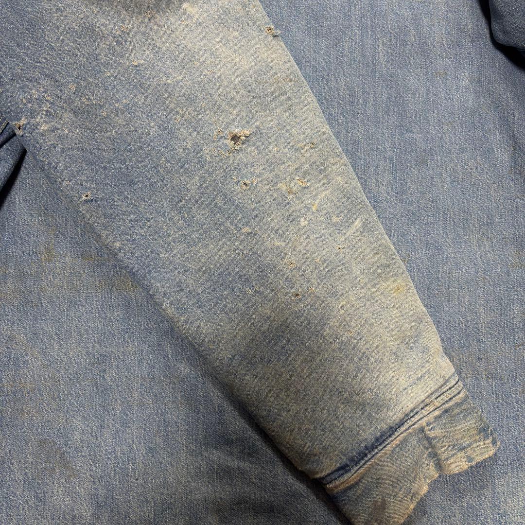 70s Sears Work デニムカバーオール　ヴィンテージ　フェード　古着