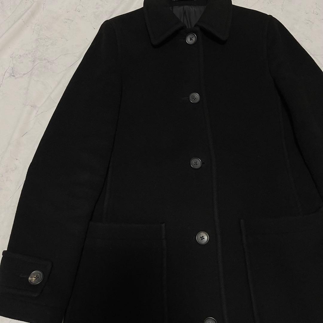 良品 マーガレットハウエル イングランド ウール カシミヤ混 コート Aライン