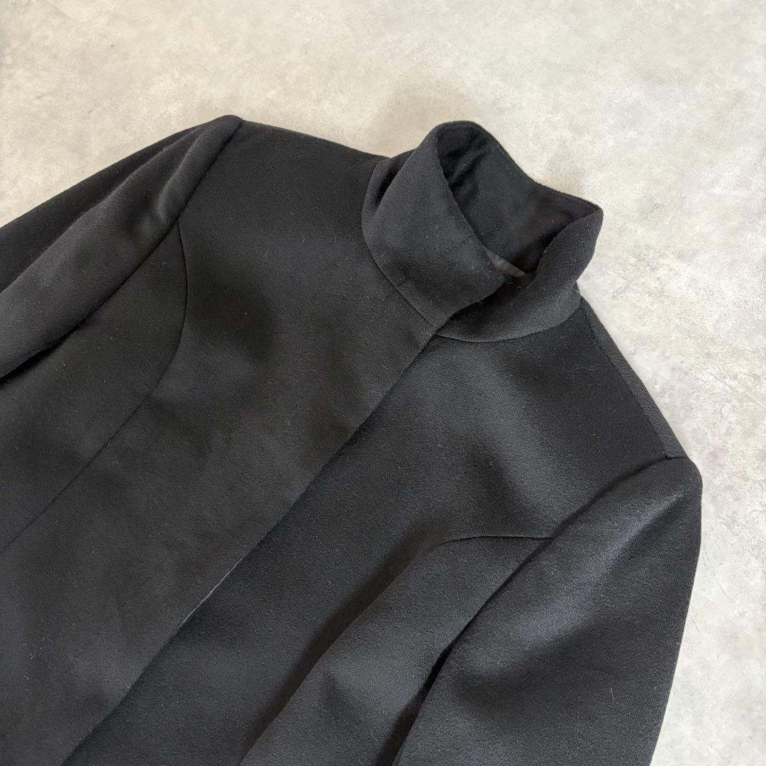 【美品】INDIVI 高級カシミヤ100% ビーバーロングコート スタンドカラー