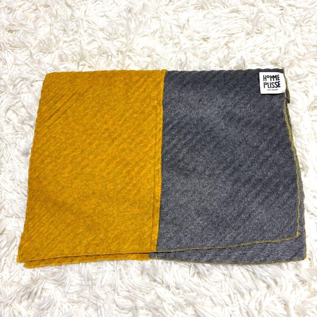 【美品・希少】ISSEY MIYAKE オムプリッセ　 ストール　マフラー