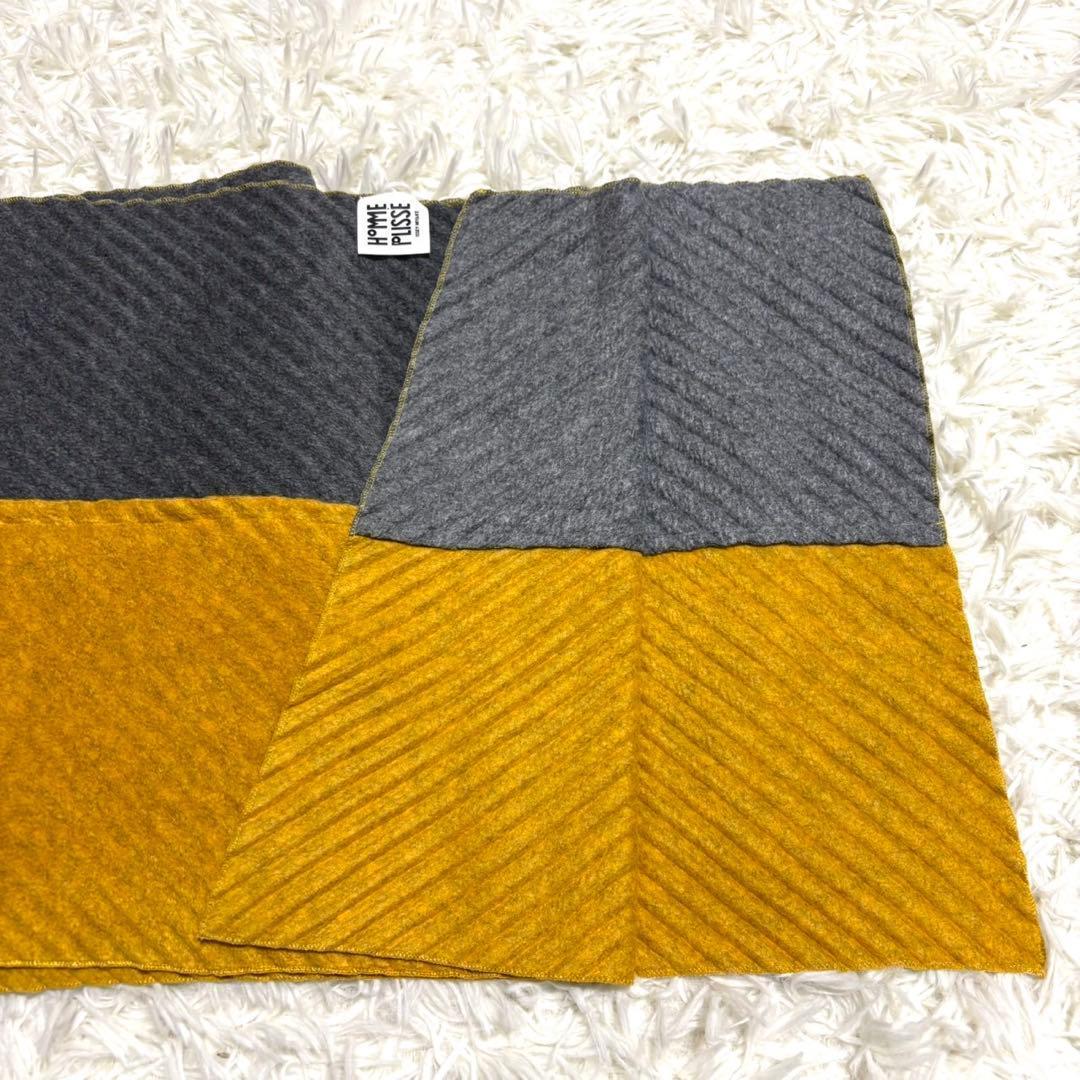 【美品・希少】ISSEY MIYAKE オムプリッセ　 ストール　マフラー