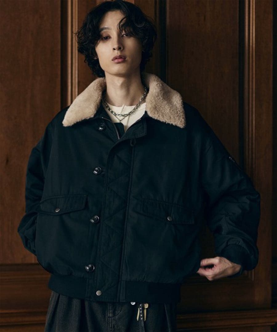 【即完売!!】bleme 2WAYフライトジャケット Sブラック