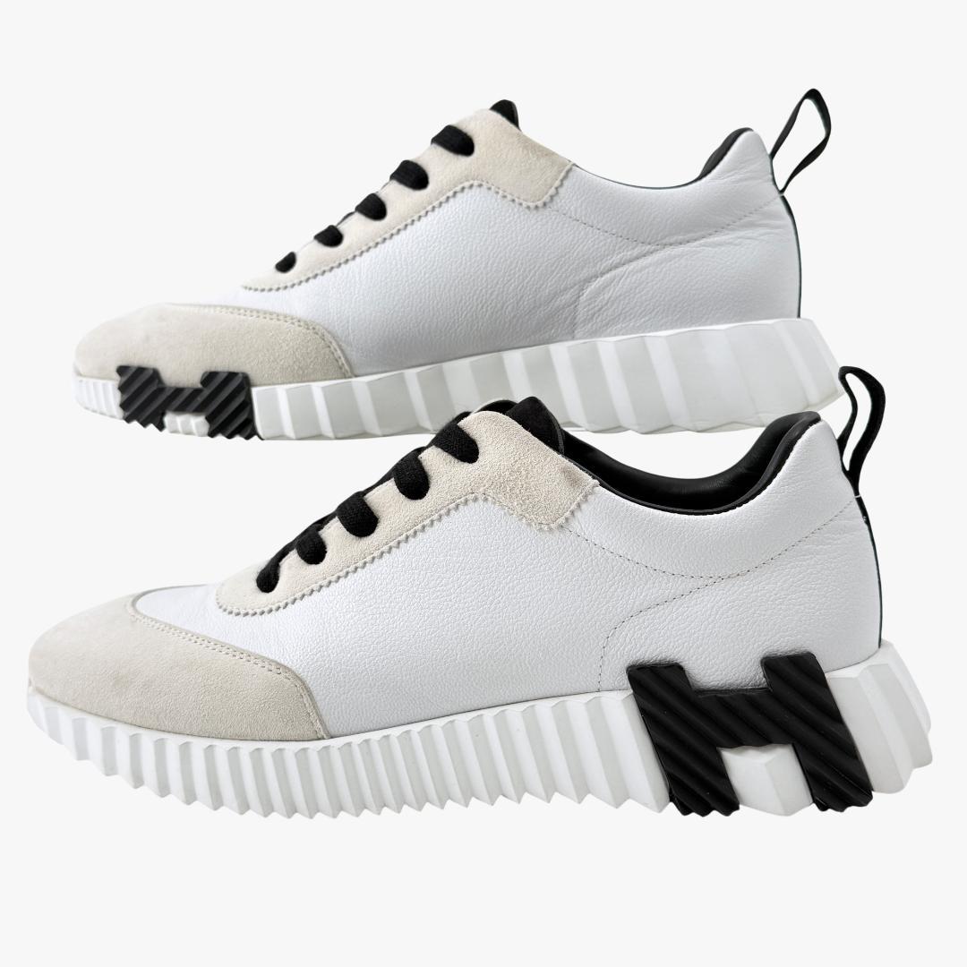 定価18万【美品】 エルメス バウンシング　厚底 スニーカー レザー 白 39