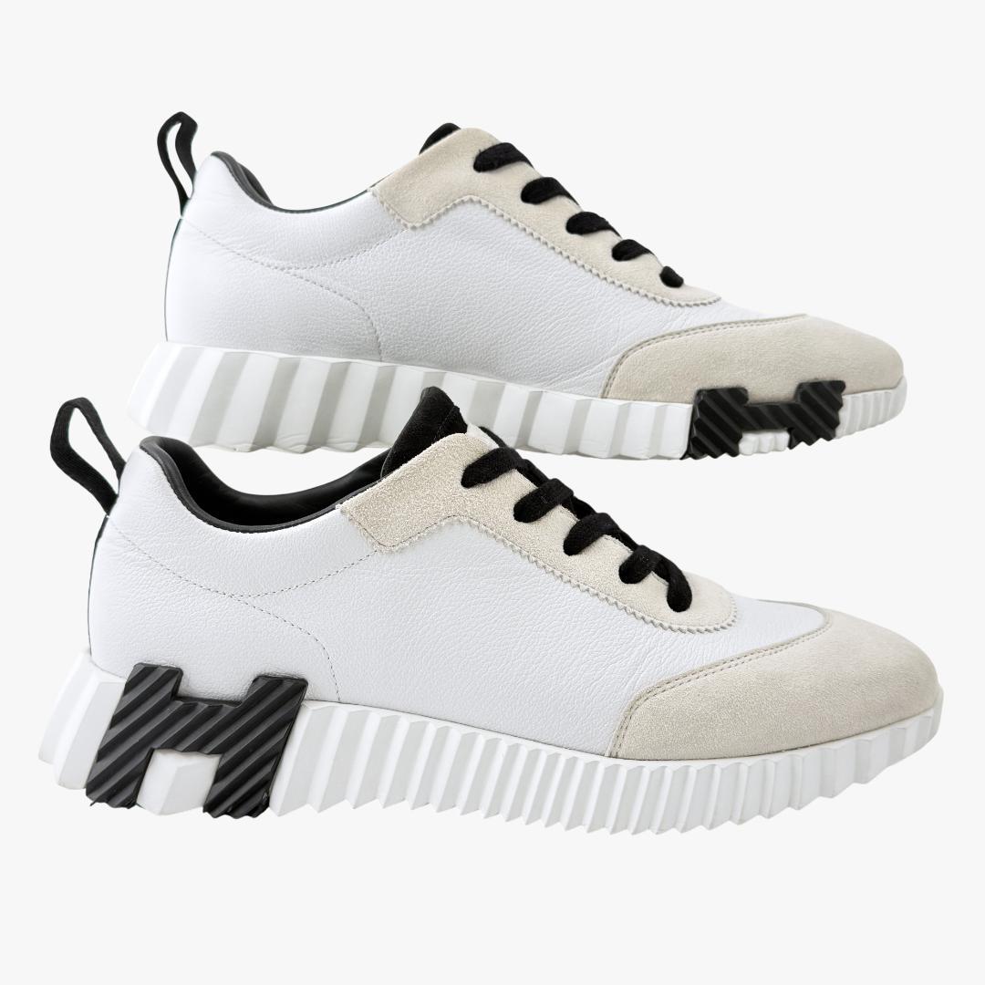 定価18万【美品】 エルメス バウンシング　厚底 スニーカー レザー 白 39