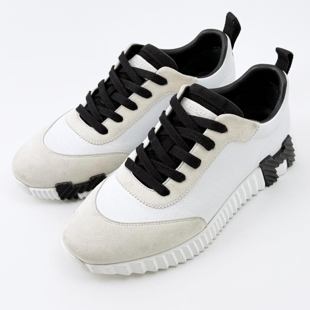 定価18万【美品】 エルメス バウンシング　厚底 スニーカー レザー 白 39