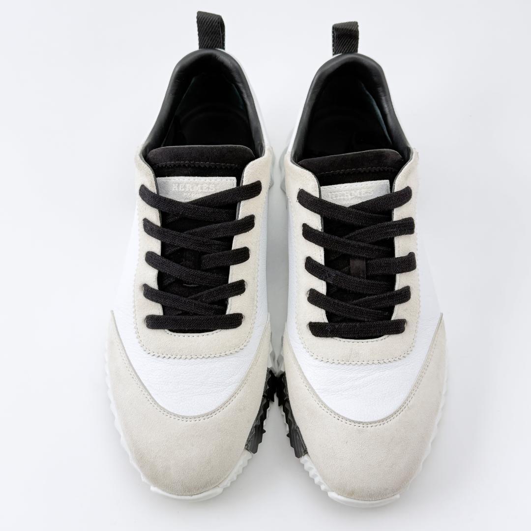 定価18万【美品】 エルメス バウンシング　厚底 スニーカー レザー 白 39