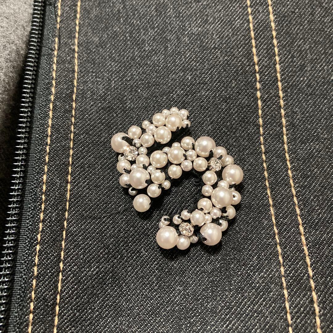 Super Beauty スーパービューティ　フード付きロングコート　ビジューL