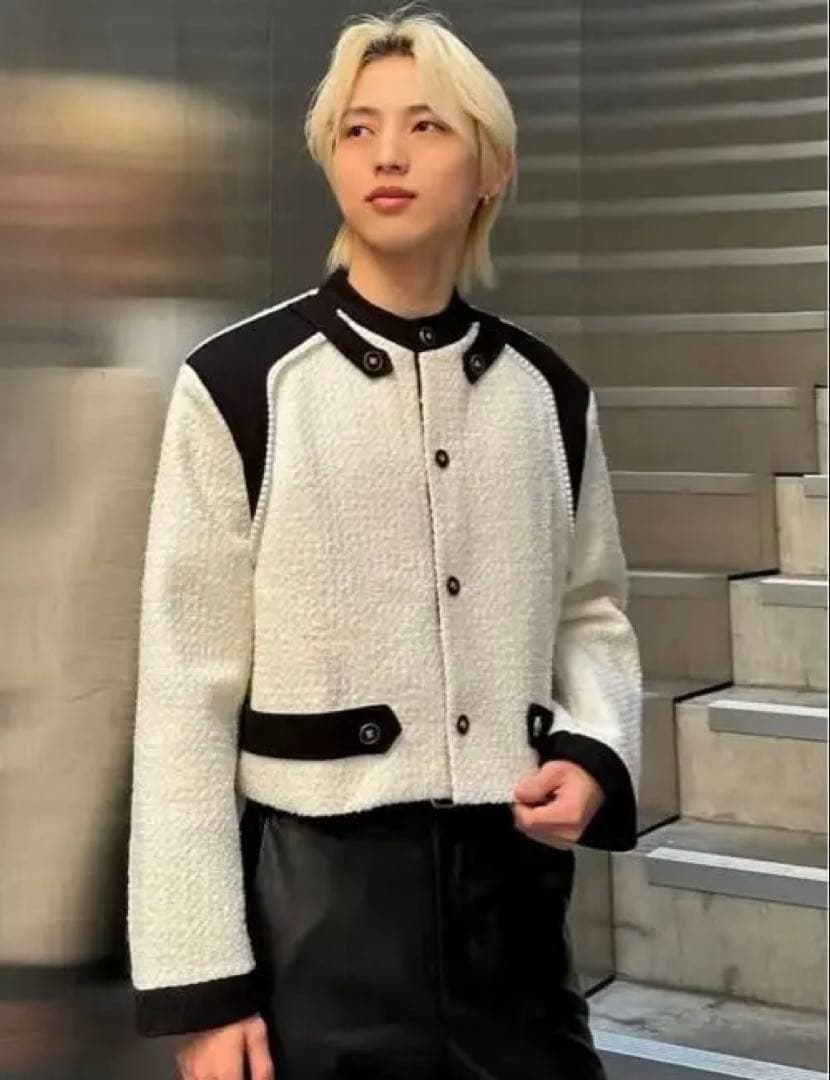 ALUDE パールラインツイードジャケット