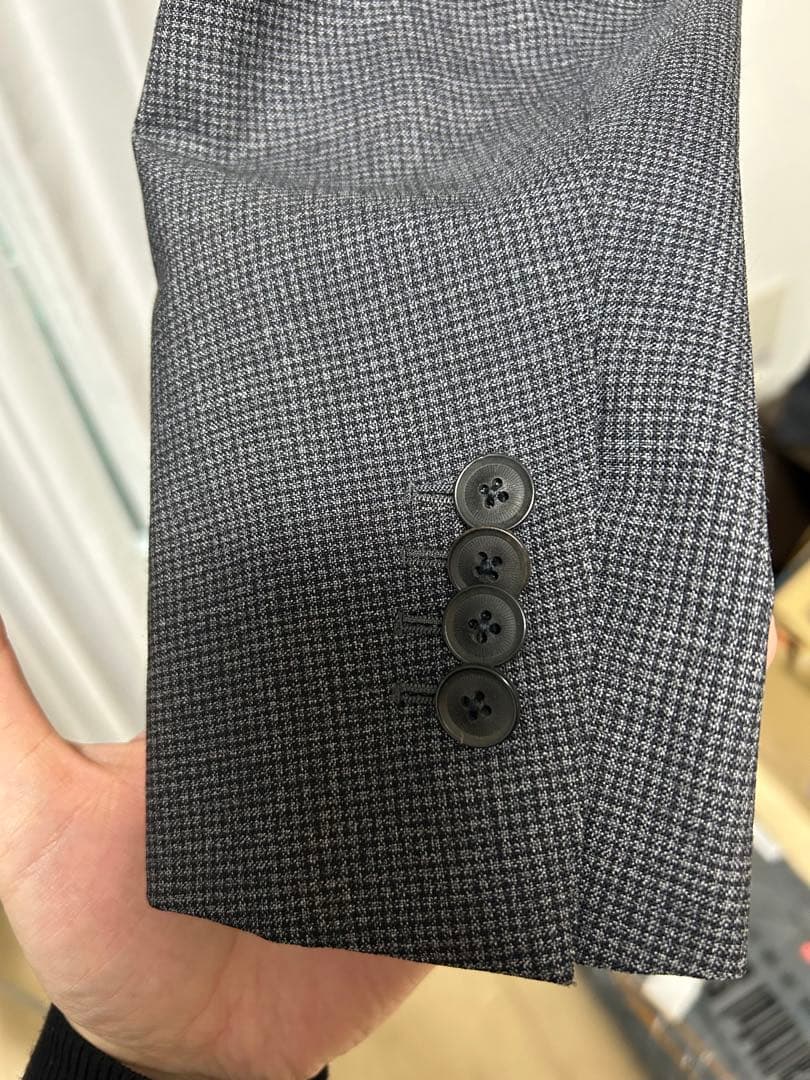 美品CARUSOカルーゾ　スーツ46マイクロハウンドトゥース