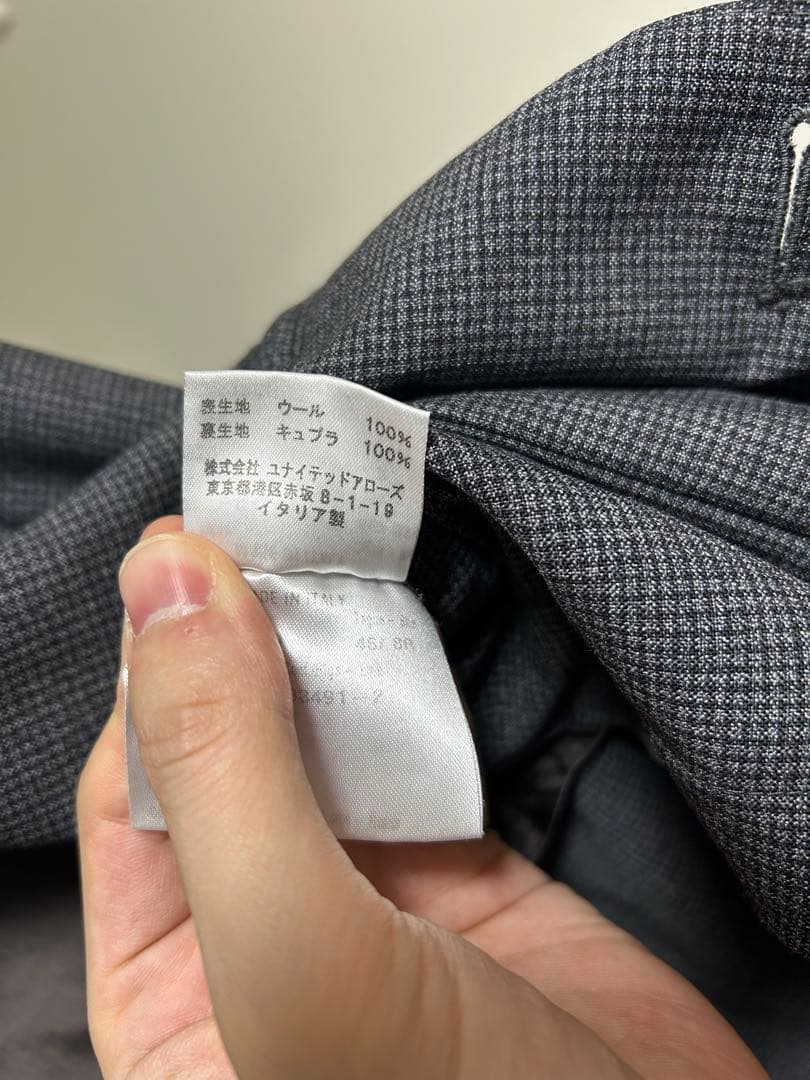 美品CARUSOカルーゾ　スーツ46マイクロハウンドトゥース