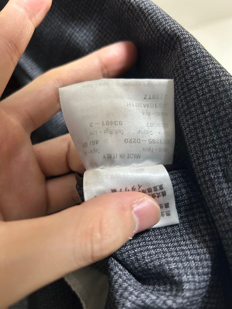 美品CARUSOカルーゾ　スーツ46マイクロハウンドトゥース