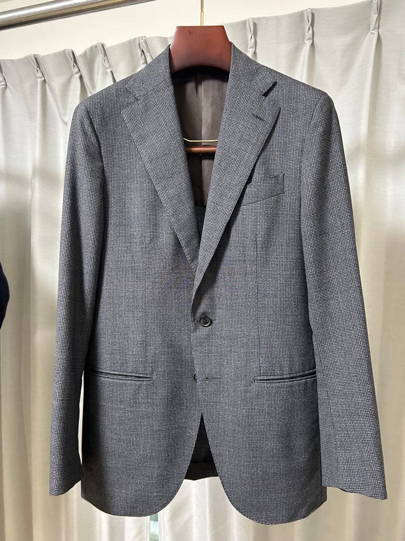 美品CARUSOカルーゾ　スーツ46マイクロハウンドトゥース