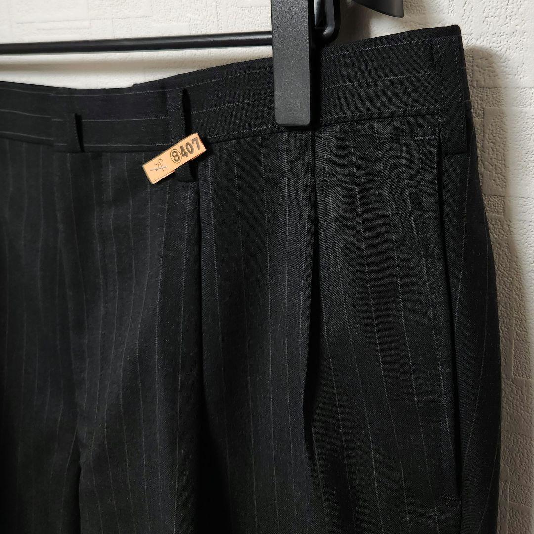 DAKS　LONDON　メンズスーツ　セットアップ　グレー　ストライプ　モヘア混