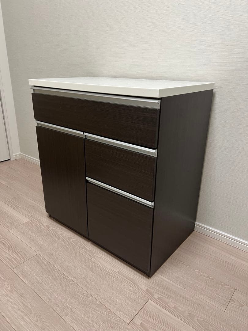 ニトリ　キッチンカウンター（キュリー2 80CT DBR)