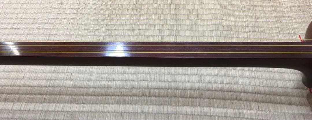 地唄三味線【高級 紅木 二分大 美品 両面張替 】