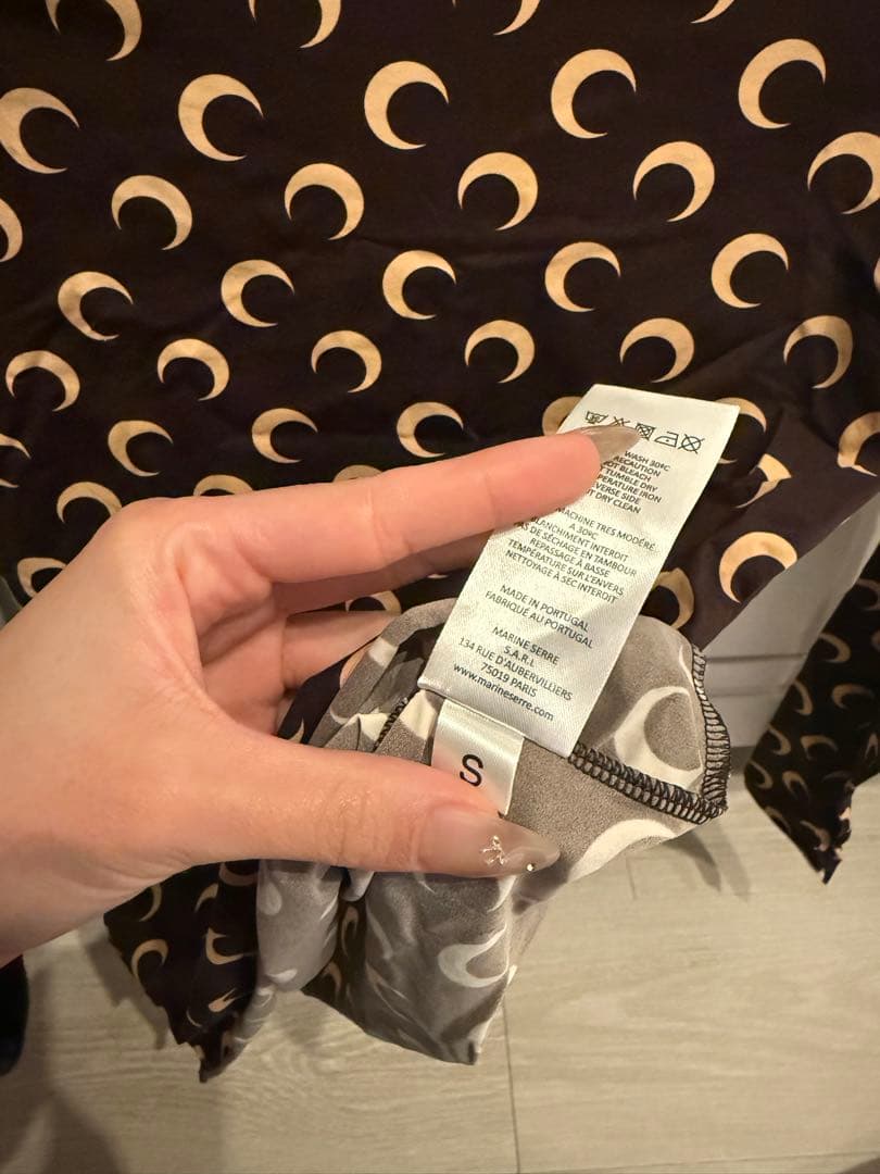 marine serre second skin tops ブラック Sサイズ