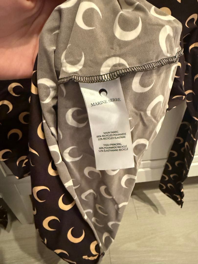 marine serre second skin tops ブラック Sサイズ