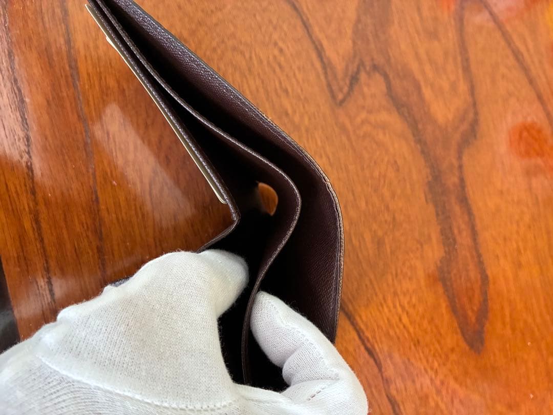 ルイヴィトン ダミエ 二つ折り財布 箱・保存袋付き 美品 正規品