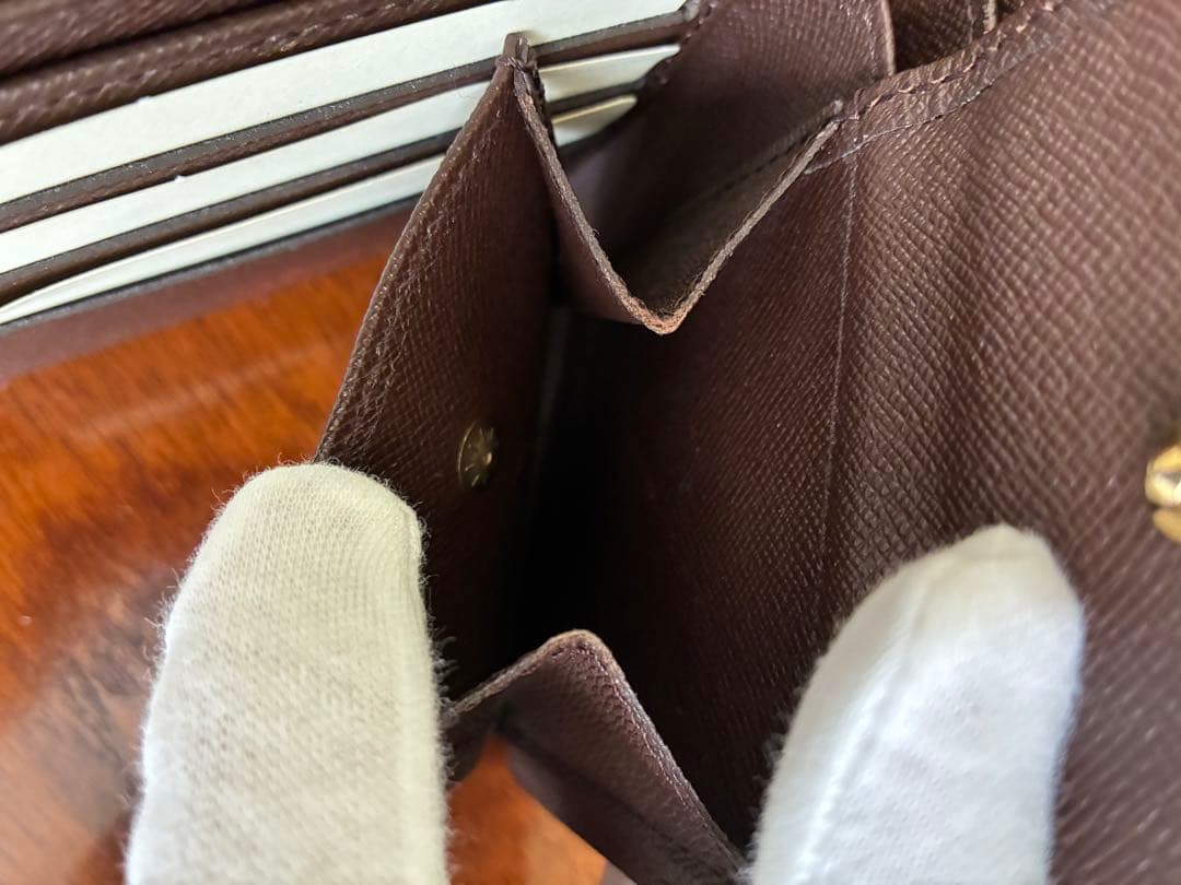 ルイヴィトン ダミエ 二つ折り財布 箱・保存袋付き 美品 正規品