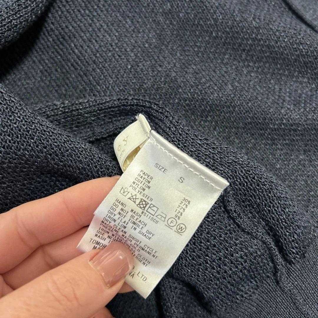 theoryダークネイビー パーティードレスとバルーンカーディガンセット