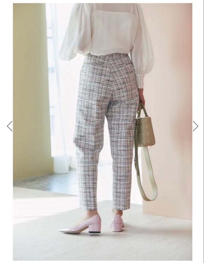 【完売品】SEVEN TEN セブンテン ツイードパンツ テーパード ピンク S