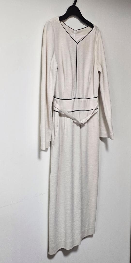 PINKY&DIANNE バイカラーパイピング ワンピース ベージュ