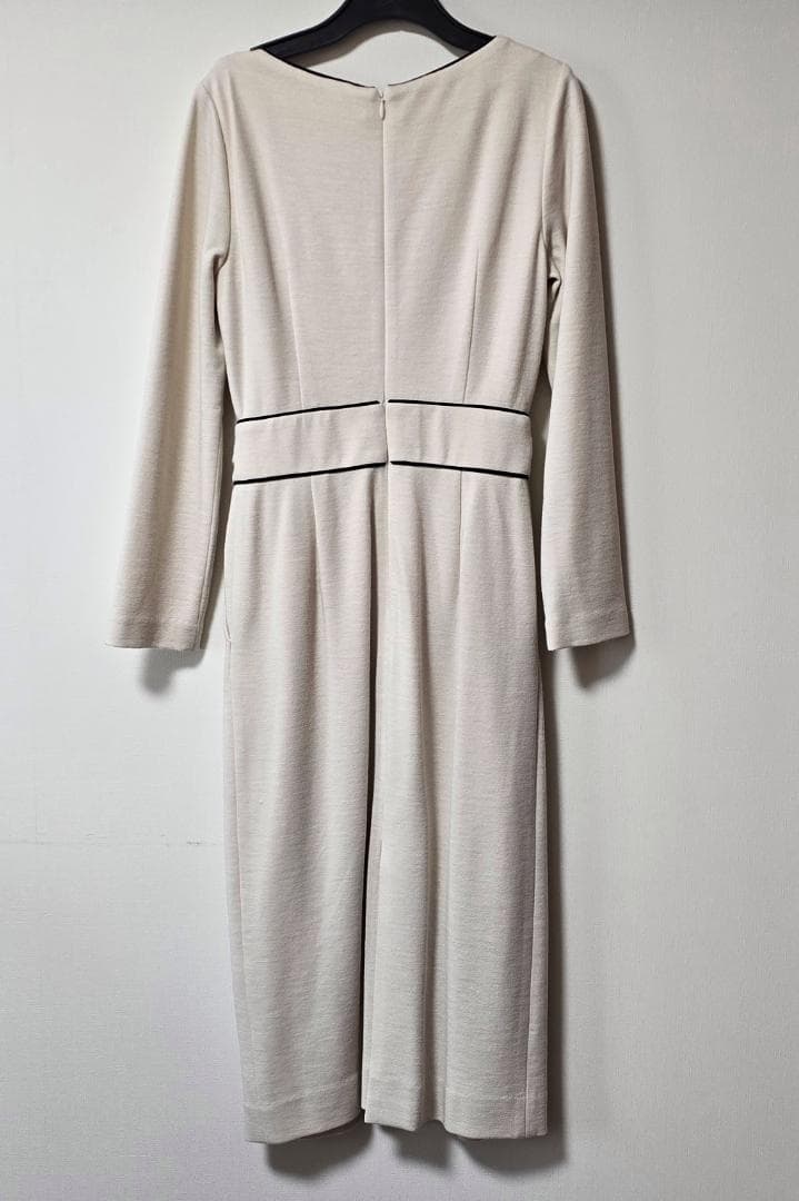 PINKY&DIANNE バイカラーパイピング ワンピース ベージュ