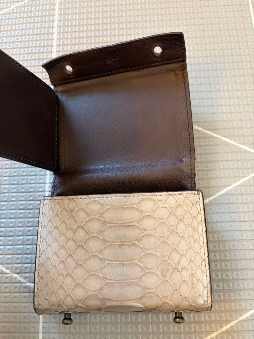 エムピウ　ミッレフォッリエ　パイソン　ベージュ