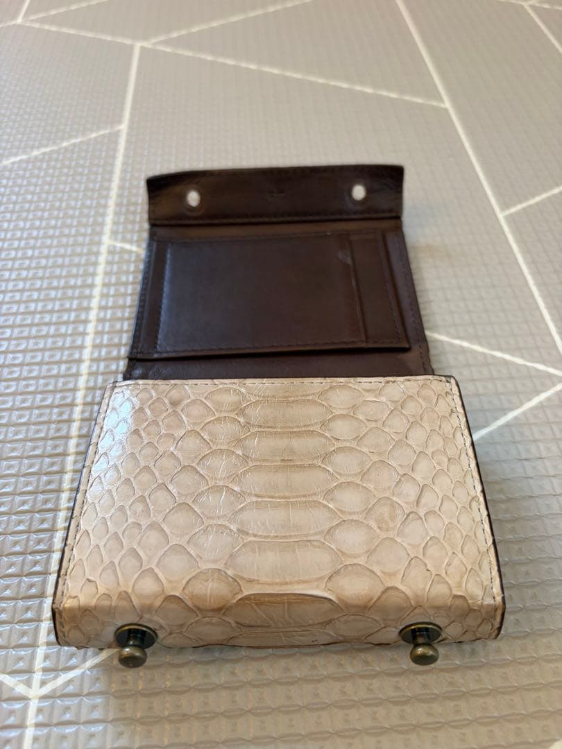 エムピウ　ミッレフォッリエ　パイソン　ベージュ