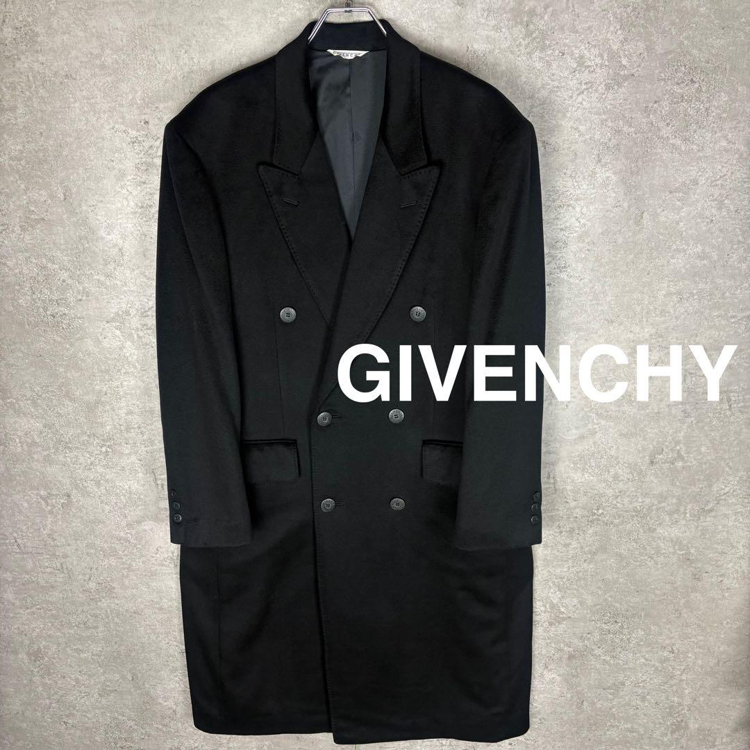 ジバンシー GIVENCHY カシミヤ 100% ダブル チェスター コート L