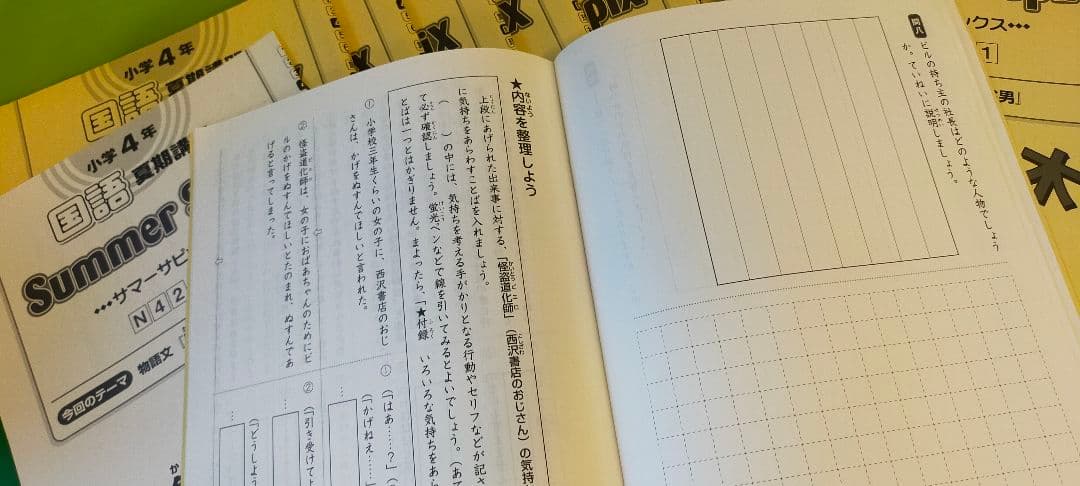 サピックス　夏期講習 国語　小４　サマーサピックス 全12冊フルセット