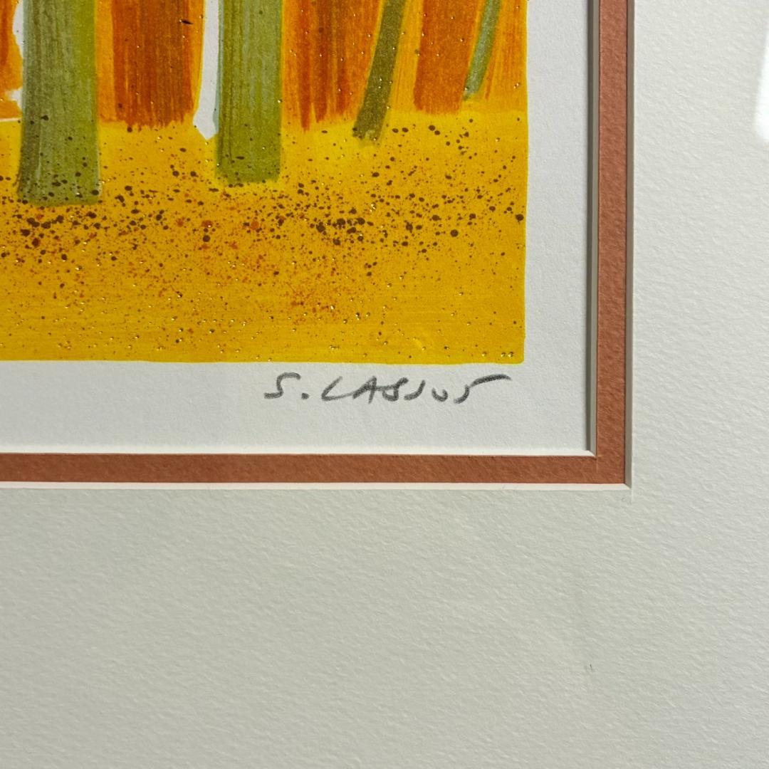 美品 セルジュ・ラシス「秋の遠乗り」リトグラフ 直筆サイン入り