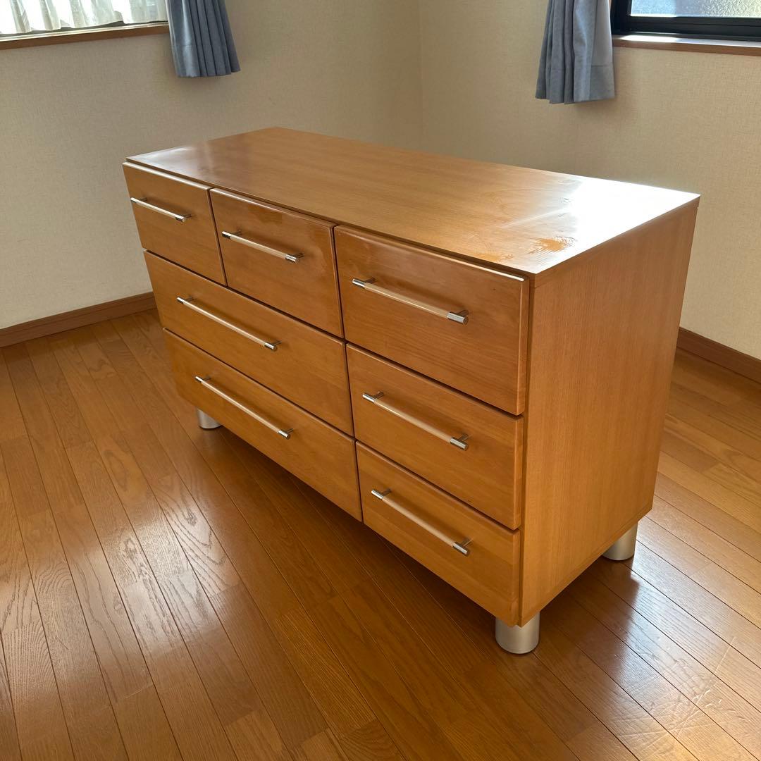 ライトウッド 7引き出しチェスト