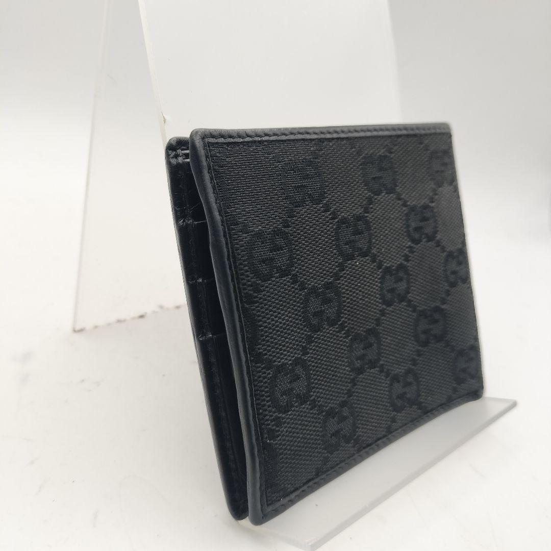 ◎グッチ　折財布　財布　ウォレット　GGキャンバス　ブラック