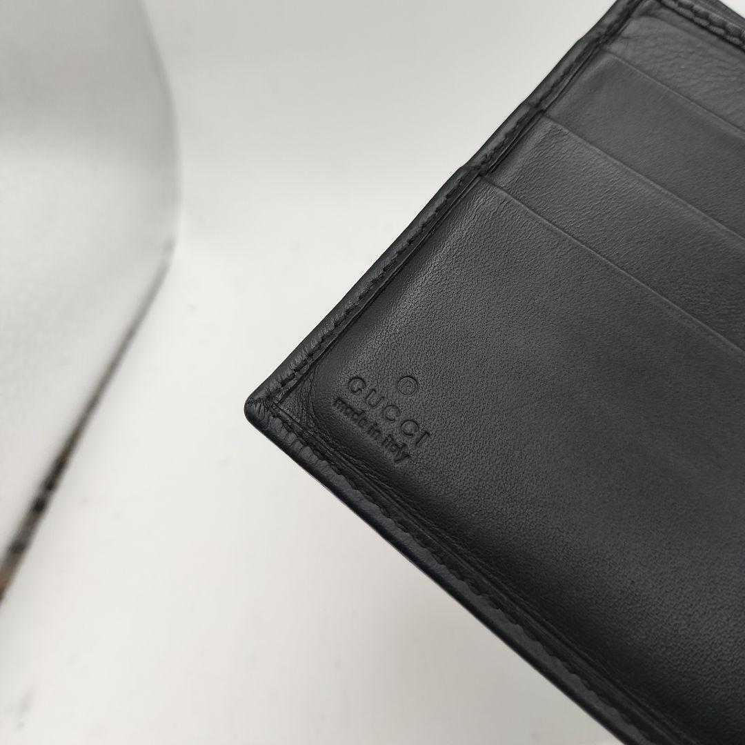 ◎グッチ　折財布　財布　ウォレット　GGキャンバス　ブラック