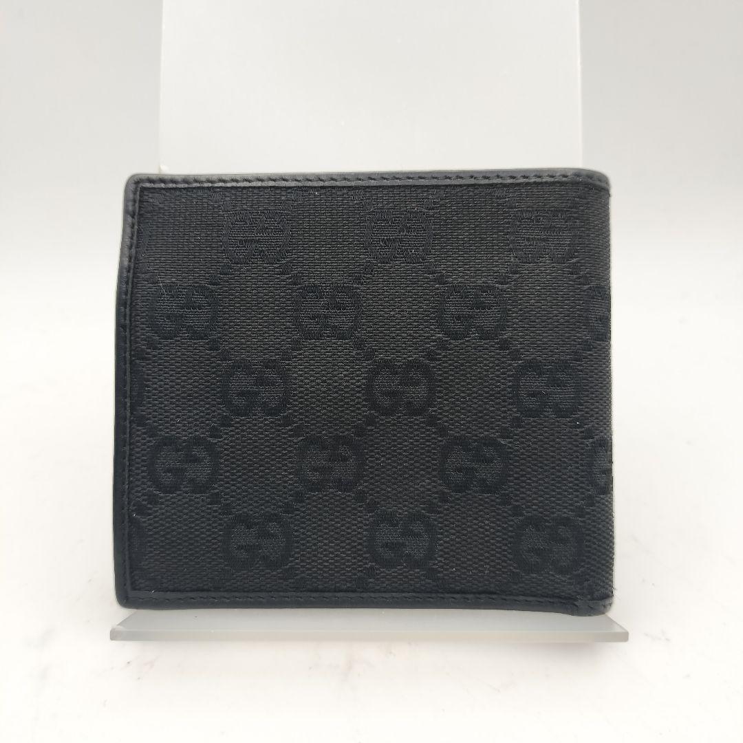 ◎グッチ　折財布　財布　ウォレット　GGキャンバス　ブラック