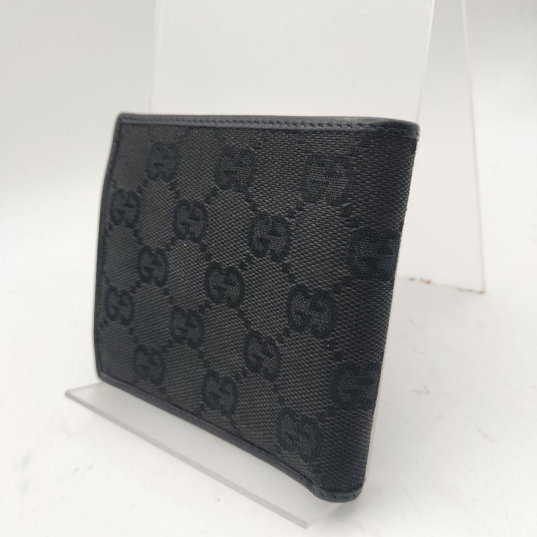 ◎グッチ　折財布　財布　ウォレット　GGキャンバス　ブラック