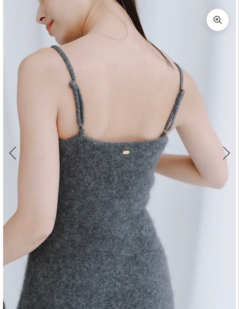 【anuans】カシミヤブレンドキャミソールニットワンピース（グレー）サイズ1