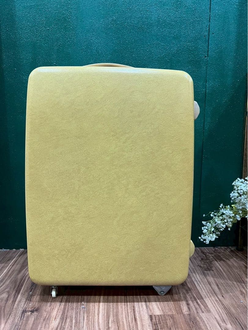サムソナイト キャリーバッグ 黄色 イエロー スーツケース トランク 昭和レトロ
