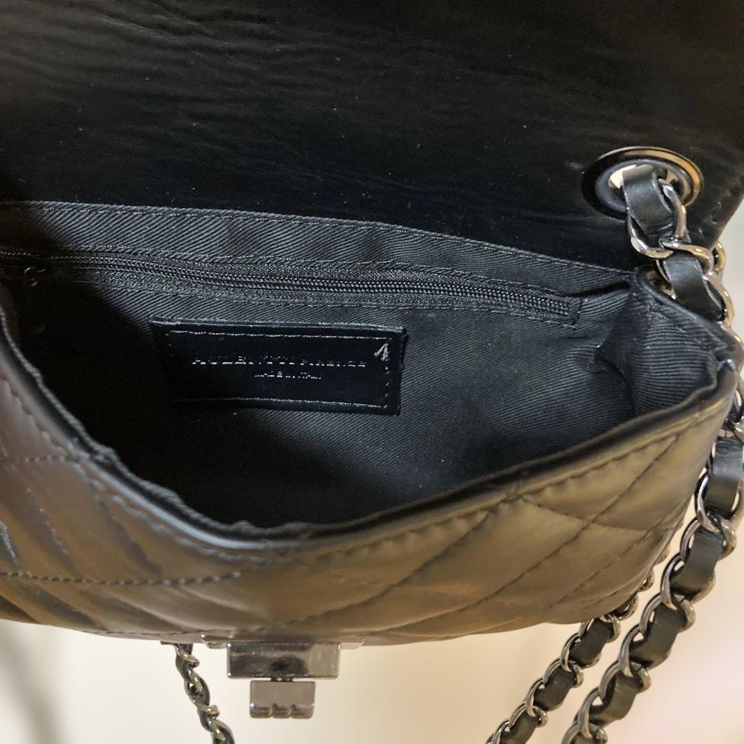 AULENTTI キルティングショルダーバッグ黒✖️シルバー