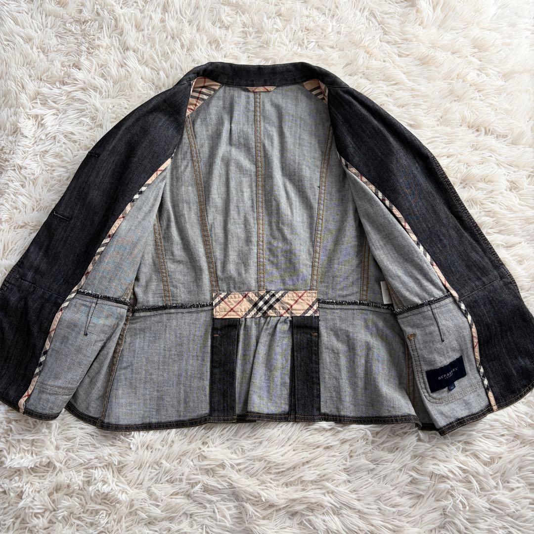 【極美品】バーバリーロンドン Gジャン ノバチェック 2XL デニムジャケット