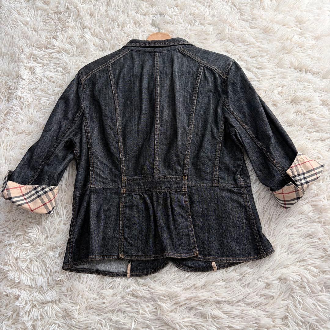 【極美品】バーバリーロンドン Gジャン ノバチェック 2XL デニムジャケット